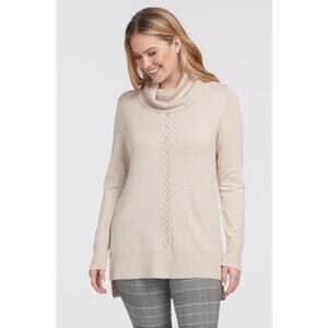 Tribal Womens Cowl Neck Sweater in Mocha Size Large